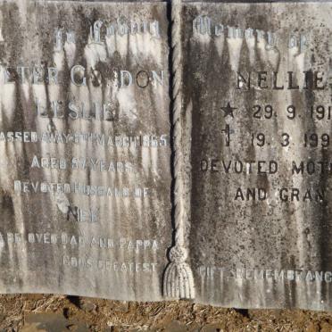 LESLIE Peter Gordon -1965 &amp; Nellie 1916-1995