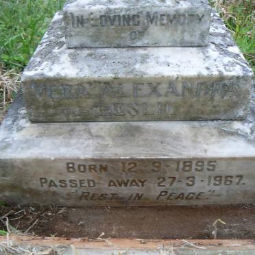 LESLIE Vera Alexandra 1895-1967