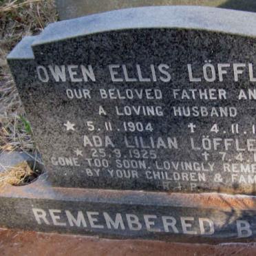 LÖFFLER Owen Ellis 1904-1987 :: LÖFFLER  Ada Lilian 1925-1995