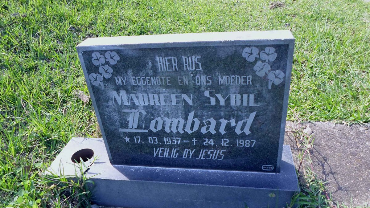LOMBARD Maureen Sybil 1937-1987