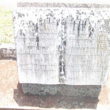 LOWE Arthur Edward -1961 &amp; Marguerite Elizabeth -1970