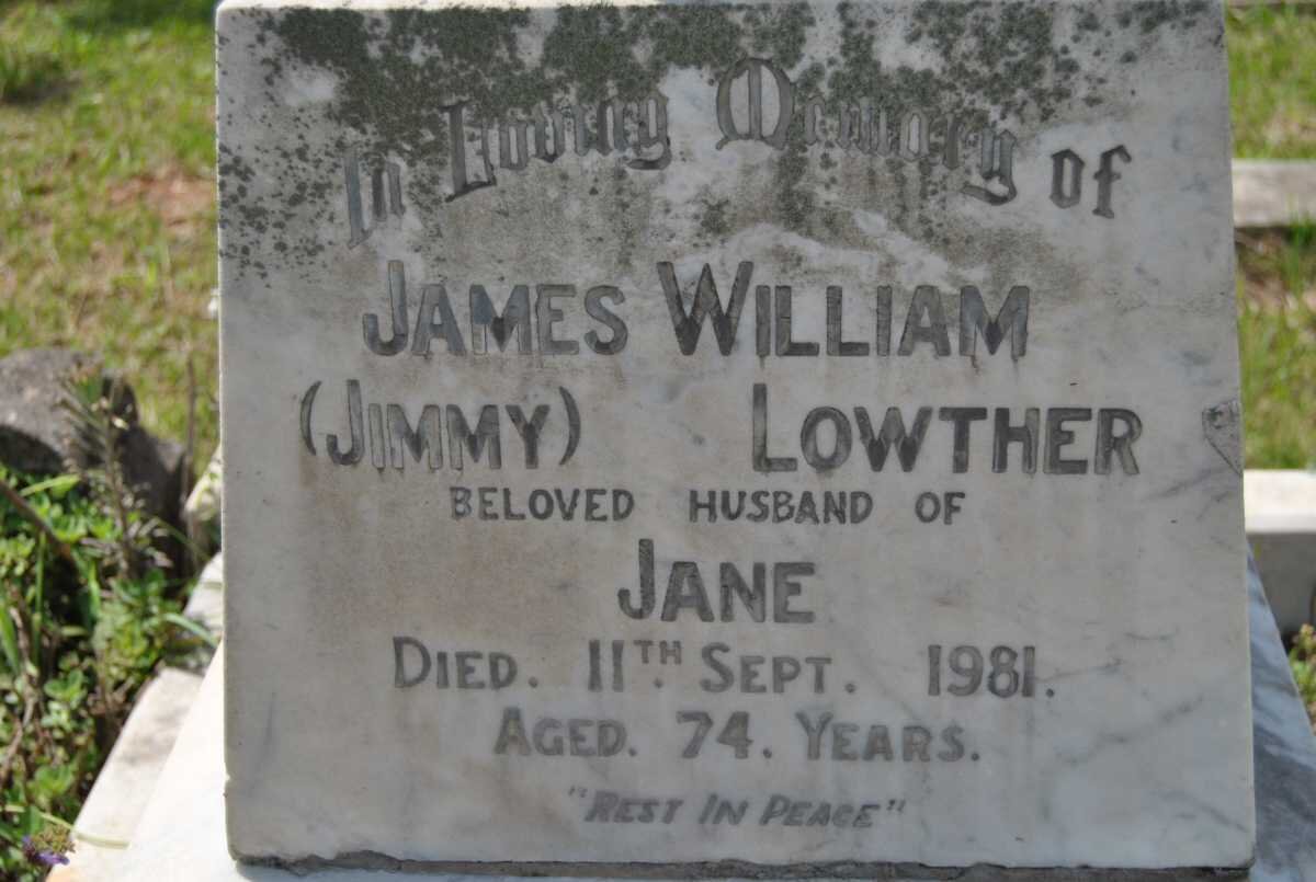LOWTHER James William -1981