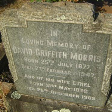 MORRIS David Griffith 1877-1947 &amp; Ethel 1878-1965