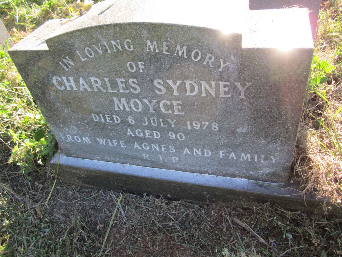 MOYCE Charles Sydney -1978