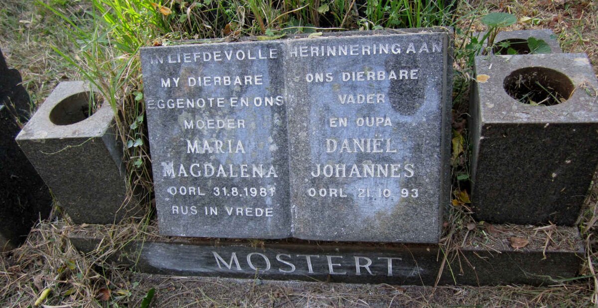 MOSTERT Daniël Johannes -1993 &amp; Maria Magdalena -1981