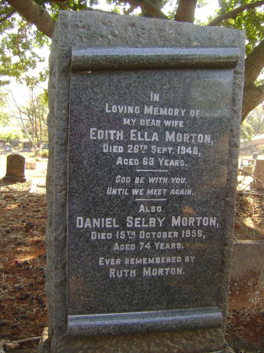 MORTON Daniel Selby -1956 &amp; Edith Ella -1948