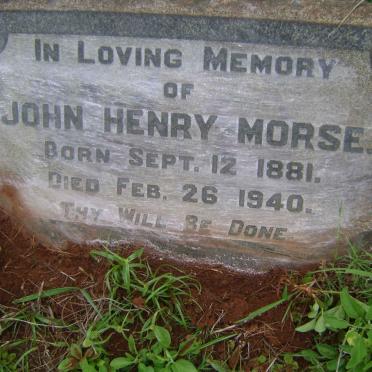 MORSE John Henry 1881-1940