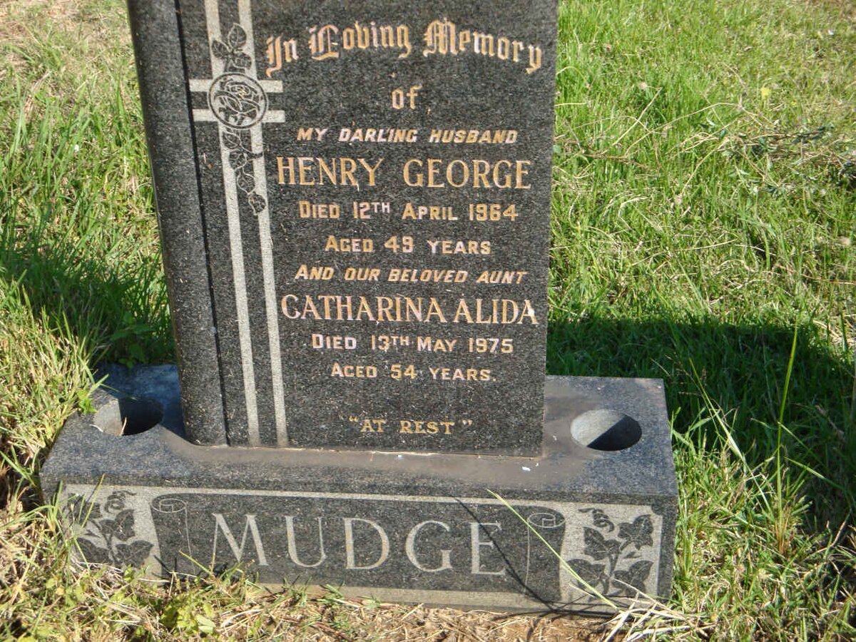 MUDGE Henry George -1964 &amp; Catharina Alida -1975