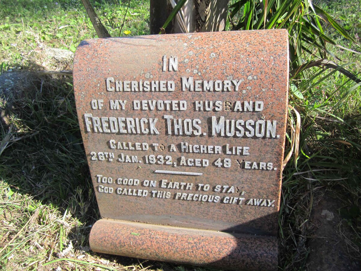 MUSSON Frederick Thos. -1932