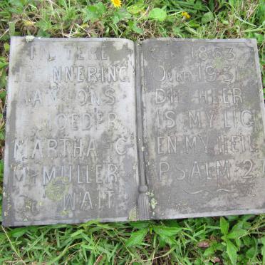 MULLER Martha C.M. nee WAIT 1863-1931