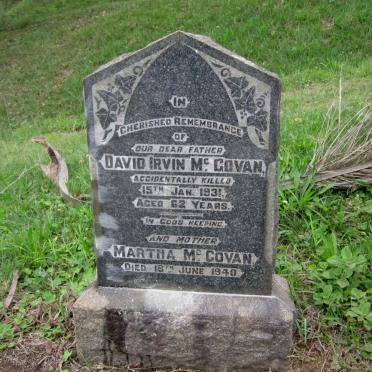 Mc GOVAN David Irvin -1931 &amp; Martha -1940