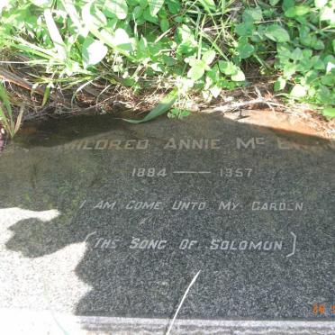 McEWAN Mildred Annie 1884-1957