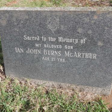 McARTHUR Ian John Burns -1964