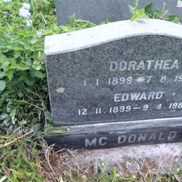 McDONALD Edward 1899-1988 &amp; Dorathea 1899-1985