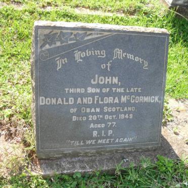 McCORMICK John -1949