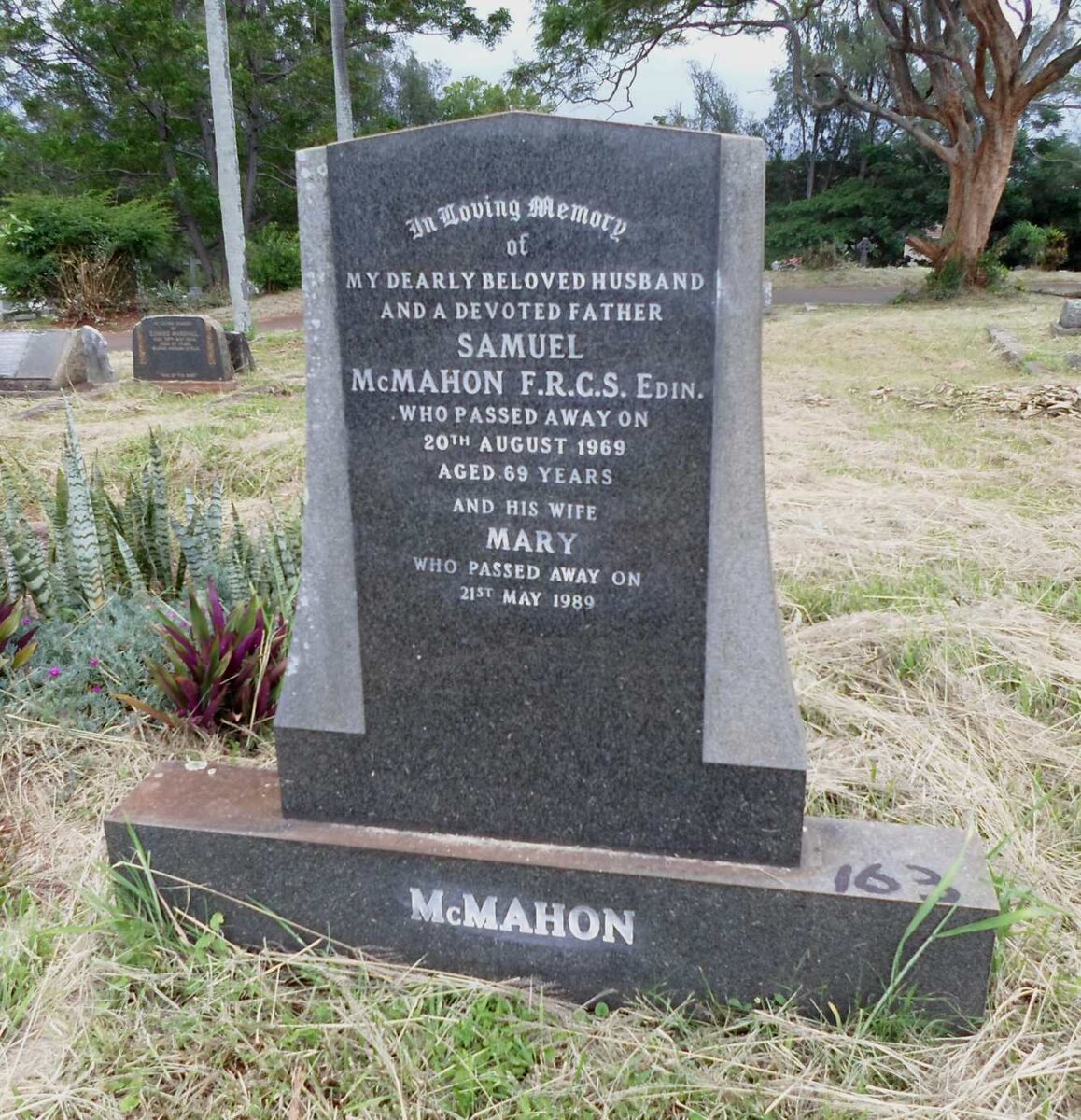 McMAHON Samuel -1969 &amp; Mary -1989