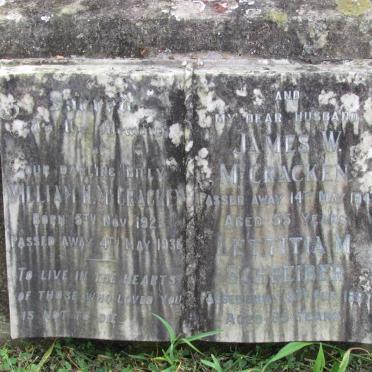 McCRACKEN William H. -1936 :: McCRACKEN James W. -1941 :: SCHREIBER Lettitia M. -1967