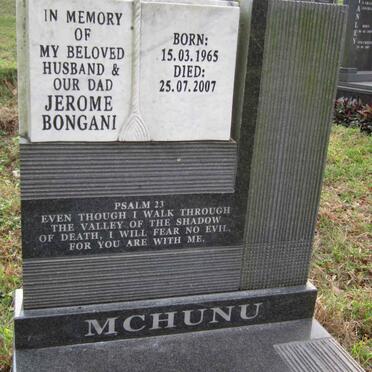 MCHUNU Jerome Bongani 1965-2007