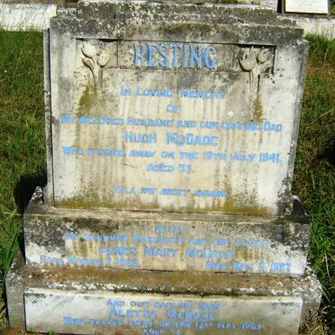 McDADE Hugh -1941 &amp; Aletta -1963 :: McDADE Agnes Mary 1922-1927