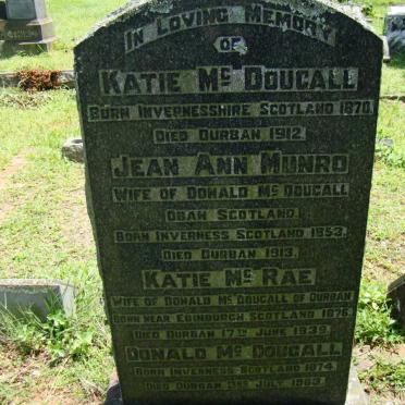 McDOUGALL Donald 1874-1963 &amp; Katie McRae 1876-1939 :: McDOUGALL Jean Ann Munro 1853-1913 :: McDOUGALL Katie 1870-1912
