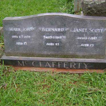 McCLAFFERTY Bernard -1949 &amp; Janet Scott -1967 :: McCLAFFERTY Mark John -1939