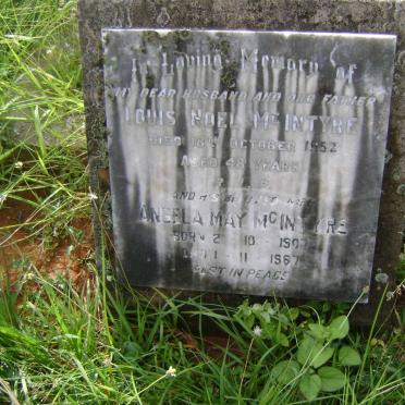 McINTYRE Louis Noel -1952 &amp; Angela May 1907-1987