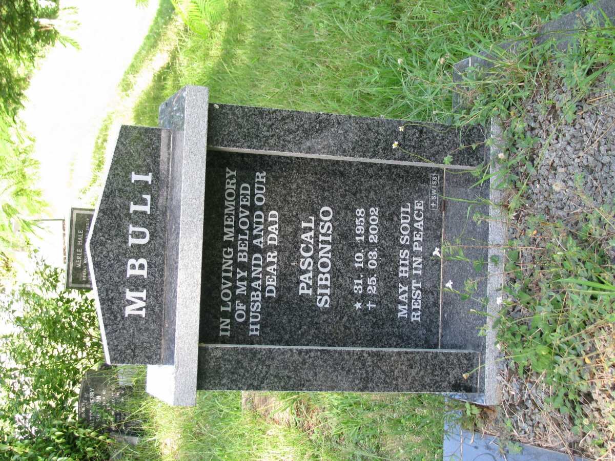 MBULI Pascal Siboniso 1958-2002