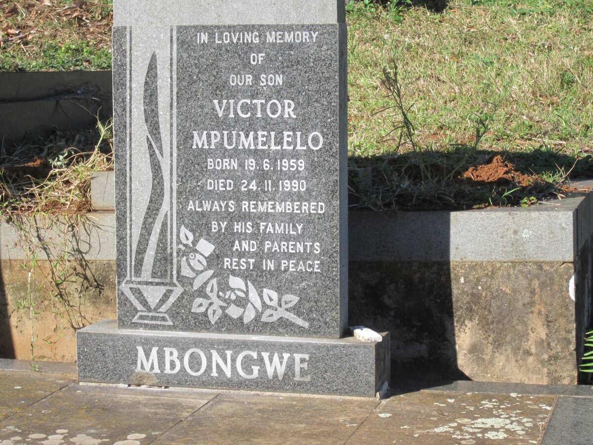 MBONGWE Victor Mpumelelo 1959-1990