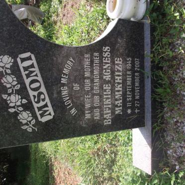 MSOMI Bafikile Agness Mamkhize 1945-2007