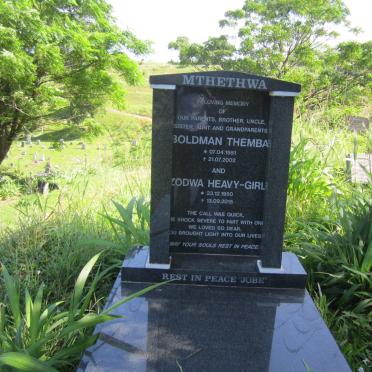 MTHETHWA Boldman Themba 1951-2002 &amp; Zodwa Heavy-Girl 1950-2015