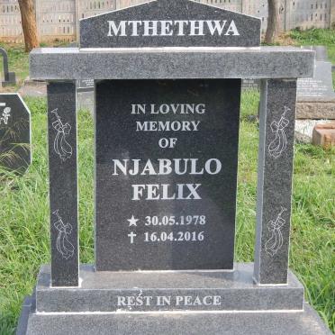 MTHETHWA Njabulo Felix 1978-2016