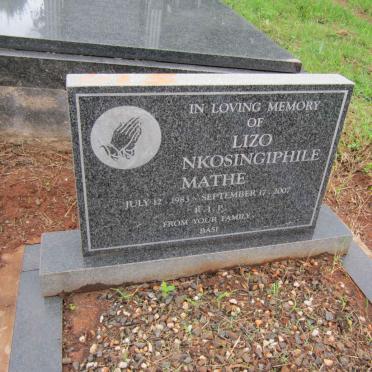 MATHE Lizo Nkosingiphile 1983-2007