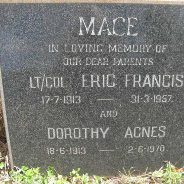 MACE Eric Francis 1913-1957 &amp; Dorothy Agnes 1913-1970