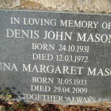 MASON Denis John 1931-1972 &amp; Una Margaret 1933-2009