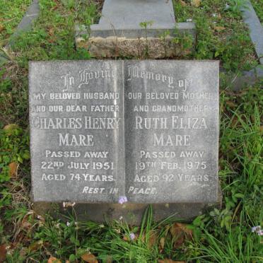 MARE Charles Henry -1951 &amp; Ruth Eliza -1975