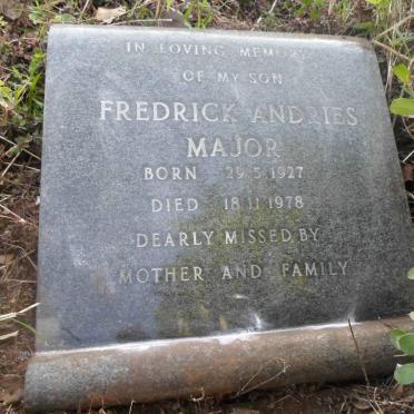 MAJOR Fredrick Andries 1927-1978