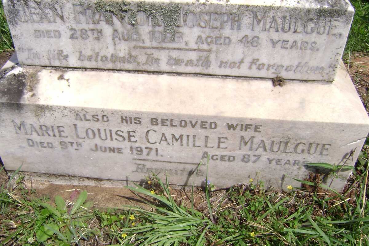 MAULGUE Jean Francis Joseph -1926 &amp; Marie Louise Camille -1971