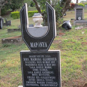 MAPONYA Mamose Glorius 1935-2011