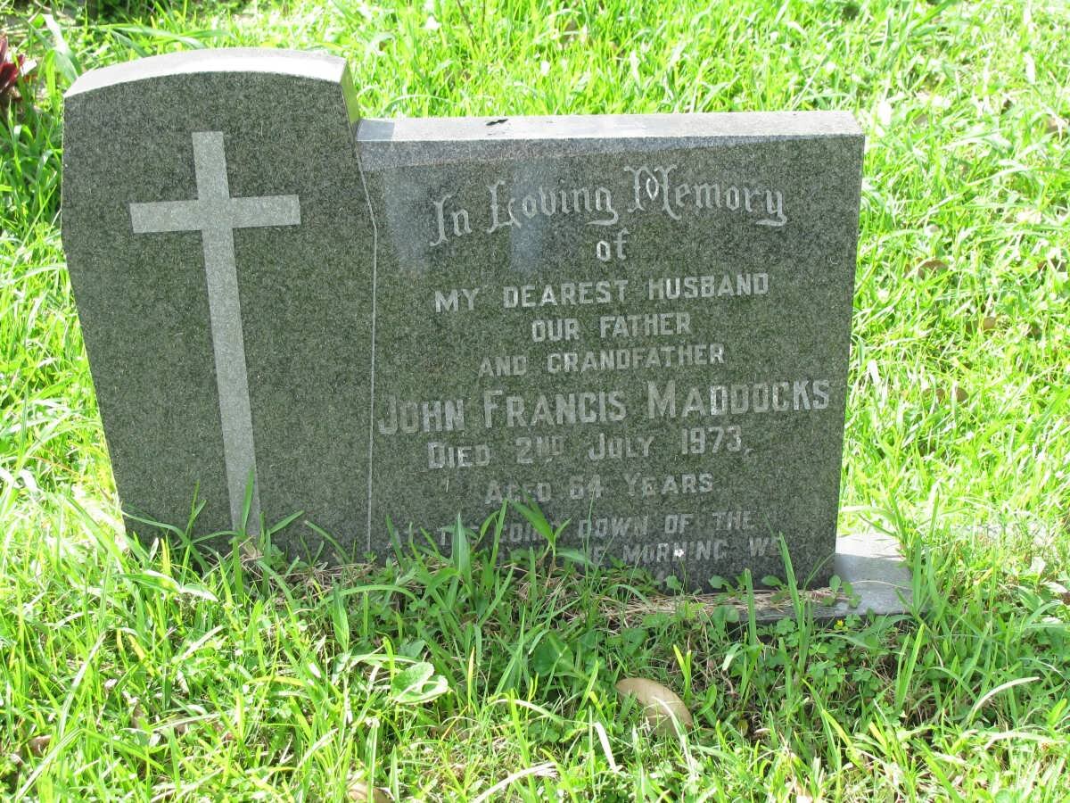 MADDOCKS John Francis -1973