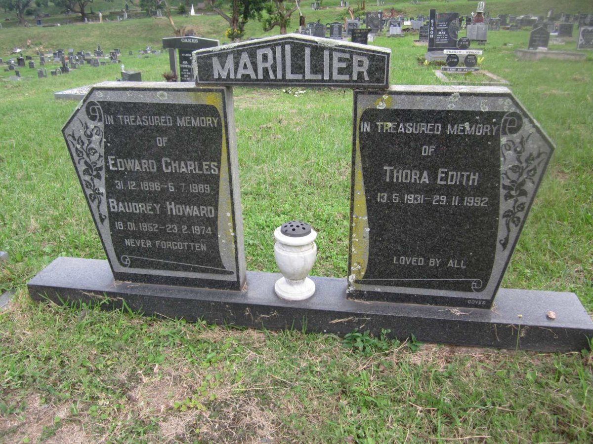 MARILLIER Edward Charles 1896-1989 :: MARILLIER Baudrey Howard 1952-1974 :: MARILLIER Thora Edith 1931-1992