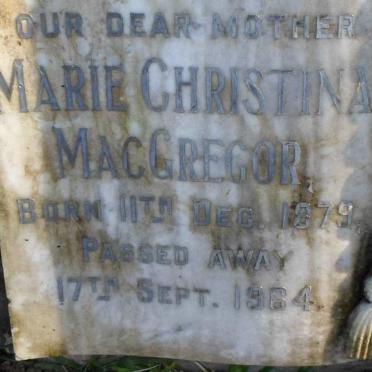 MacGREGOR Marie Christina 1879-1964 