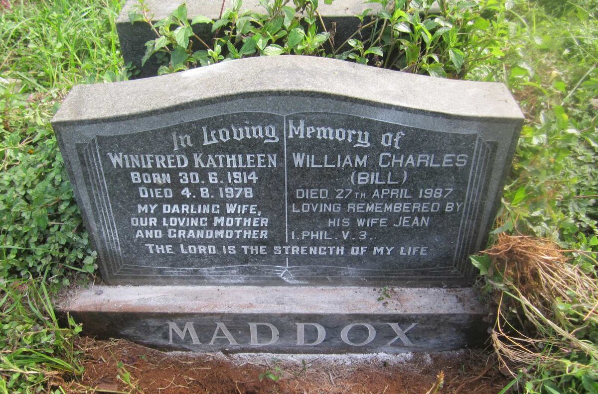 MADDOX William Charles -1987 &amp; Winifred Kathleen 1914-1978