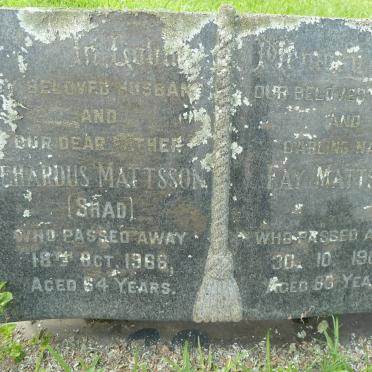 MATTSSON Gerhardus -1966 &amp; Fay -1985