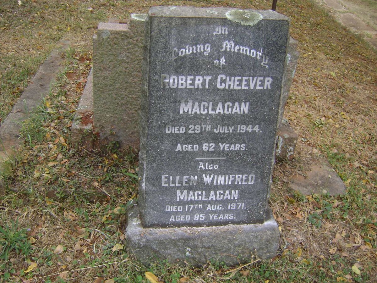 MACLAGAN Robert Cheever -1944 &amp; Ellen Winifred -1971