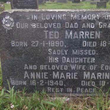 MARREN Ted 1890-1968 :: MARINER Annie-Marie 1940-1976