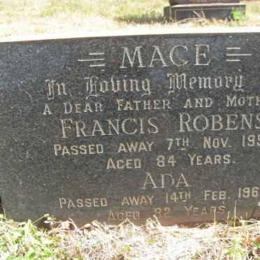 MACE Francis Robens -1959 &amp; Ada -1969