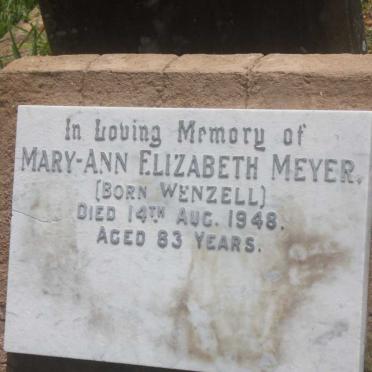 MEYER Mary-Ann Elizabeth nee WENZELL -1948