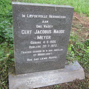 MEYER Gert Jacobus Naude 1926-1972