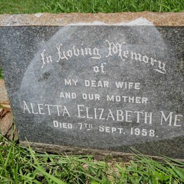 MEY Aletta Elizabeth -1958