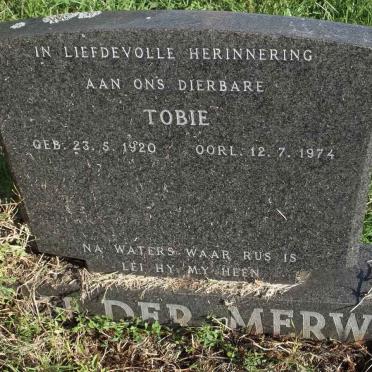MERWE Tobie, van der 1920-1974